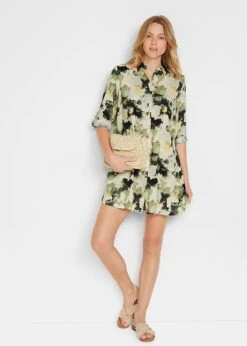 Robe-chemise Courte Avec Poches Latérales En Viscose -Venus Mode Winkel 22106806 OjY749Vr