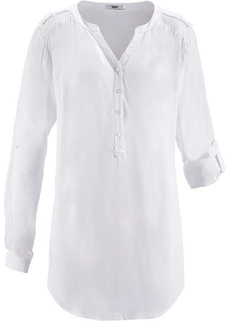 Blouse-tunique En Viscose, Col V Et Manches Longues 9 Blouse-tunique En Viscose, Col V Et Manches Longues - Afbeelding 7
