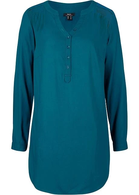 Blouse-tunique En Viscose, Col V Et Manches Longues 11 Blouse-tunique En Viscose, Col V Et Manches Longues - Afbeelding 9