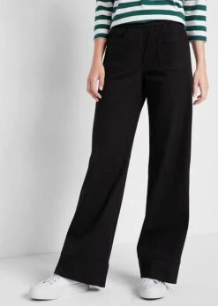 Pantalon En Twill Avec Jambes évasées Et Taille Confortable -Venus Mode Winkel 22123289 cHVPdB5h