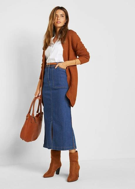 Jupe En Jean Avec Passepoil PU 6 Jupe En Jean Avec Passepoil PU - Afbeelding 4