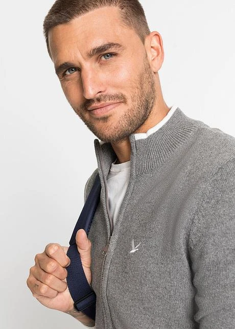 Gilet En Maille à Col Montant En Matière Recyclée 7 Gilet En Maille à Col Montant En Matière Recyclée - Afbeelding 5