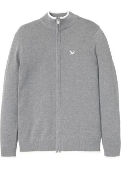 Gilet En Maille à Col Montant En Matière Recyclée