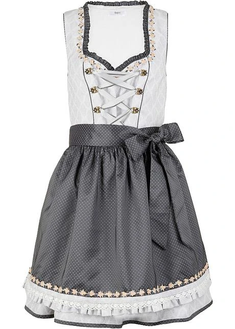 Dirndl Avec Tablier, Longueur Genou (Ens. 2 Pces.) 9 Dirndl Avec Tablier, Longueur Genou (Ens. 2 Pces.) - Afbeelding 7