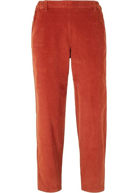 Pantalon En Velours Côtelé Avec Taille Haute Confortable, Longueur Cheville 3 Pantalon En Velours Côtelé Avec Taille Haute Confortable, Longueur Cheville
