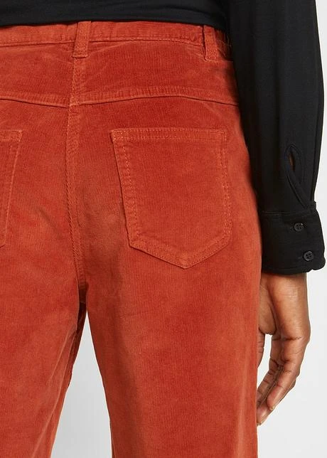 Pantalon En Velours Côtelé Avec Taille Haute Confortable, Longueur Cheville 8 Pantalon En Velours Côtelé Avec Taille Haute Confortable, Longueur Cheville - Afbeelding 6