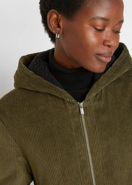 Parka En Velours Côtelé Avec Capuche En Polaire, Cordon Coulissant Et Grandes Poches 8 Parka En Velours Côtelé Avec Capuche En Polaire, Cordon Coulissant Et Grandes Poches - Afbeelding 6