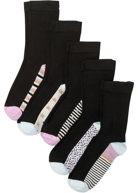Lot De 5 Paires De Chaussettes Bord Non Comprimant Avec Coton 3 Lot De 5 Paires De Chaussettes Bord Non Comprimant Avec Coton