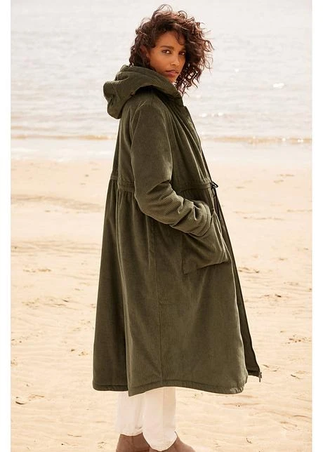 Parka En Velours Côtelé Avec Capuche En Polaire, Cordon Coulissant Et Grandes Poches 9 Parka En Velours Côtelé Avec Capuche En Polaire, Cordon Coulissant Et Grandes Poches - Afbeelding 7