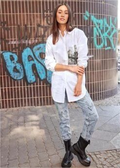 Rainbow Jean Boyfriend Imprimé -Venus Mode Winkel 22154008 a994I3aO