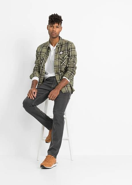 Lot De 2 Jeans Thermo Regular Fit à Taille Extensible, Straight 6 Lot De 2 Jeans Thermo Regular Fit à Taille Extensible, Straight - Afbeelding 4