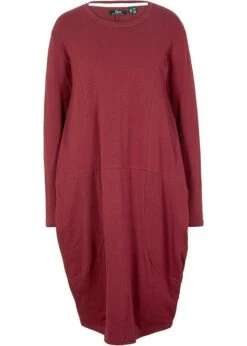 Robe De Forme Ovoïde En Jersey De Coton Avec Poches, Manches Longues Et Longueur Genou -Venus Mode Winkel 22167234 jBjF6STG
