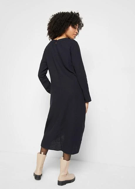 Robe Midi En Flanelle Avec Poches 5 Robe Midi En Flanelle Avec Poches - Afbeelding 3