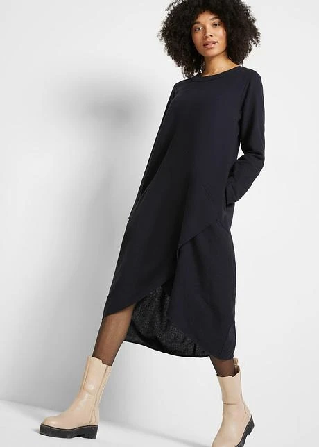Robe Midi En Flanelle Avec Poches 4 Robe Midi En Flanelle Avec Poches - Afbeelding 2