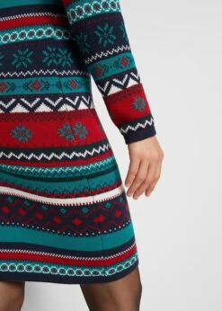 Robe En Maille Jacquard à Col Châle -Venus Mode Winkel 22189667 10XZ2cJG