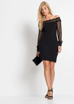 Robe à épaules Dénudées Avec Manches En Mesh -Venus Mode Winkel 22190969 QpmjeTy8
