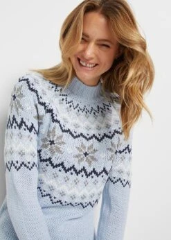 Robe En Maille Motif Norvégien, Longueur Genou -Venus Mode Winkel 22194655 oO3bQout