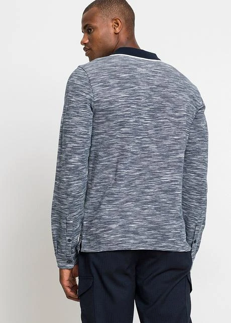 T-shirt Manches Longues à Col Polo 5 T-shirt Manches Longues à Col Polo - Afbeelding 3