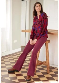 Pantalon Flare En Velours Côtelé Extensible Avec Taille Haute Confortable 17 Pantalon Flare En Velours Côtelé Extensible Avec Taille Haute Confortable -Venus Mode Winkel 22220288 3zSqkoeJ