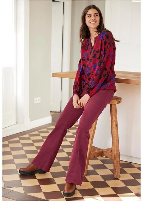 Pantalon Flare En Velours Côtelé Extensible Avec Taille Haute Confortable 9 Pantalon Flare En Velours Côtelé Extensible Avec Taille Haute Confortable - Afbeelding 7