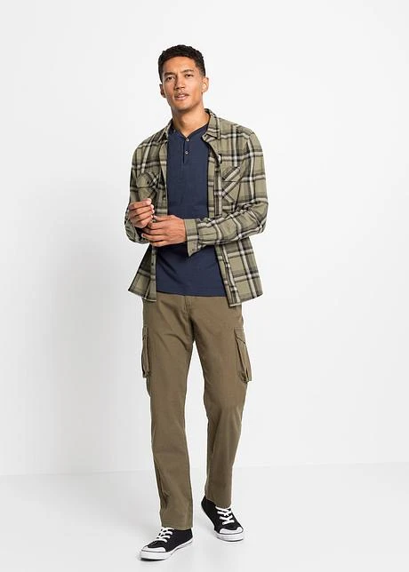 Lot De 2 T-shirts Manches Longues Col Tunisien 6 Lot De 2 T-shirts Manches Longues Col Tunisien - Afbeelding 4