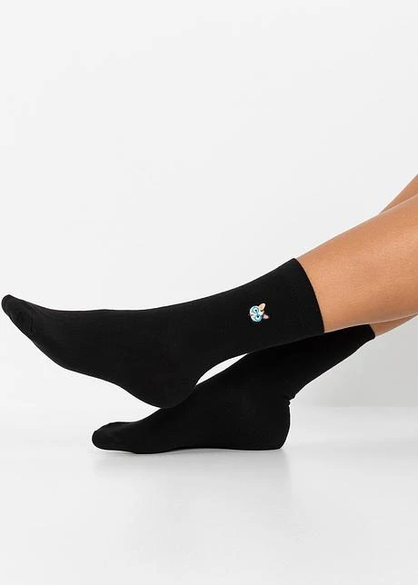 Lot De 5 Paires De Chaussettes Avec Broderie 6 Lot De 5 Paires De Chaussettes Avec Broderie - Afbeelding 4