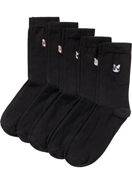 Lot De 5 Paires De Chaussettes Avec Broderie 3 Lot De 5 Paires De Chaussettes Avec Broderie