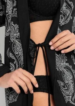 Peignoir Kimono En Matière T-shirt Avec Dentelle -Venus Mode Winkel 22245951 VHaT8qLc