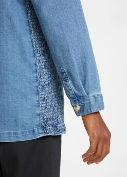 Blazer En Jean Oversize Avec Smocks Latéraux -Venus Mode Winkel 22246589 WNl8oS4q