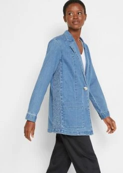 Blazer En Jean Oversize Avec Smocks Latéraux -Venus Mode Winkel 22246601 rLRvuuBY