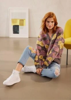 Rainbow Gilet En Maille à Motif Floral -Venus Mode Winkel 22255460 gDAK0Crh