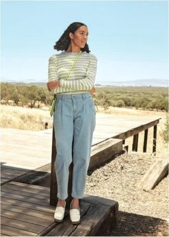 T-shirt Manches Longues Côtelé à Col Rond -Venus Mode Winkel 22266649 F61Metdj