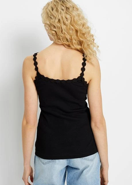 Rainbow Lot De 2 Tops Côtelés Avec Bordure Dentelle 5 Rainbow Lot De 2 Tops Côtelés Avec Bordure Dentelle - Afbeelding 3