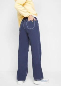 Pantalon Twill Jambes Larges Avec Coutures Contrastantes -Venus Mode Winkel 22272433 CPkpAbeK