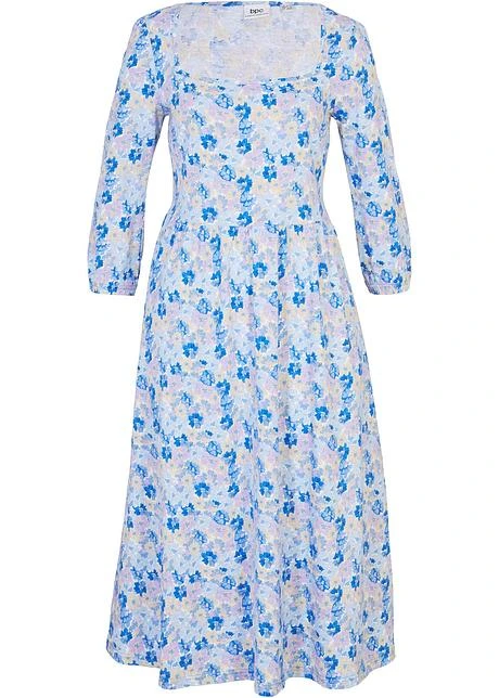 Robe Midi En Jersey De Coton Avec Poches Et Encolure Carrée Profonde 11 Robe Midi En Jersey De Coton Avec Poches Et Encolure Carrée Profonde - Afbeelding 9