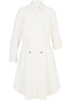 Robe-chemise Longueur Genou De Style Utilitaire En Lin Majoritaire Avec élastique à La Taille -Venus Mode Winkel 22273543 aNvn3aZV