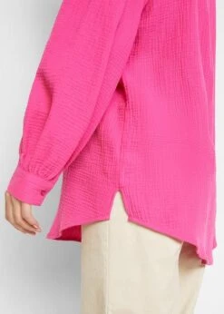 Chemisier En Mousseline Avec Fentes Latérales -Venus Mode Winkel 22274783 BCMNs1AC