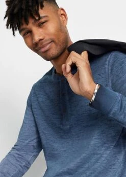 T-shirt Col Tunisien Aspect Délavé En Coton Bio, Manches Longues -Venus Mode Winkel 22276291 q0IUtdLY