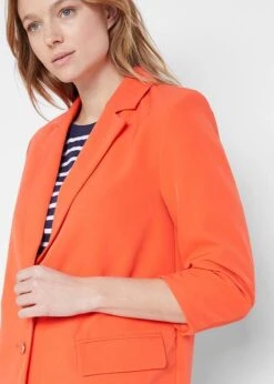 Blazer Long Avec Manches Froncées -Venus Mode Winkel 23008351 ixD7KuXb