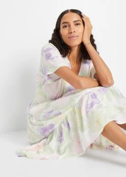 Robe Midi En Viscose Avec Smock Et Poches 14 Robe Midi En Viscose Avec Smock Et Poches -Venus Mode Winkel 23014663 vQ1Y3RYa