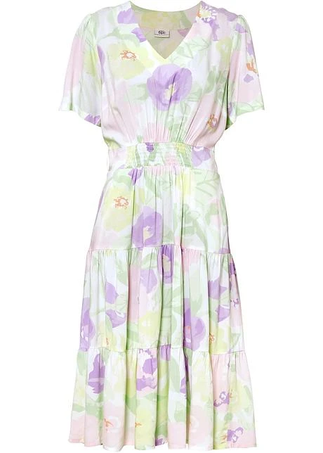 Robe Midi En Viscose Avec Smock Et Poches 3 Robe Midi En Viscose Avec Smock Et Poches