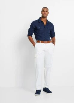 Pantalon Cargo En Lin Majoritaire Regular Fit, Straight -Venus Mode Winkel 23016243 fDa46fLc