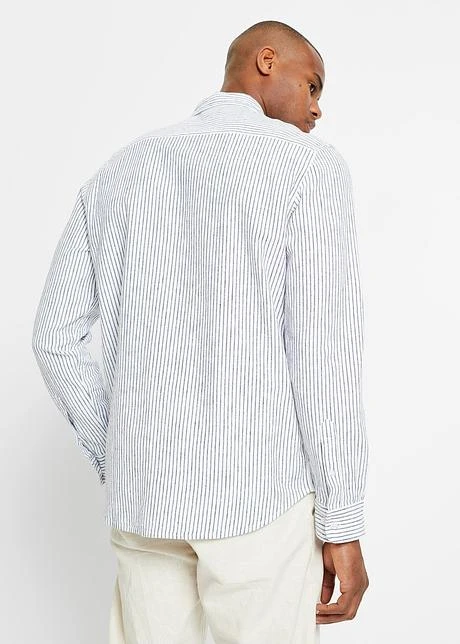 Chemise Manches Longues En Lin Majoritaire Avec Manches Retroussables 5 Chemise Manches Longues En Lin Majoritaire Avec Manches Retroussables - Afbeelding 3