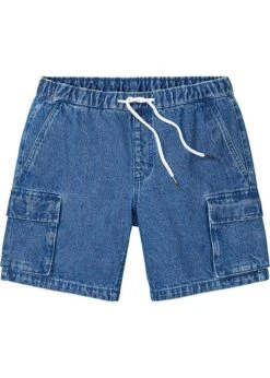 Short En Jean Taille Extensible, Loose Fit