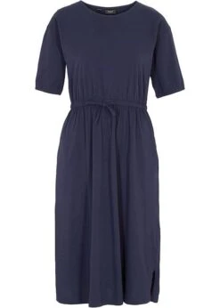 Robe En Coton , Longueur Genou, Avec élastique à La Taille Et Poches -Venus Mode Winkel 23017639 270tm1ic