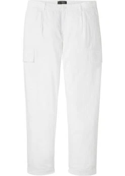 Pantalon Cargo En Lin Majoritaire Regular Fit, Straight