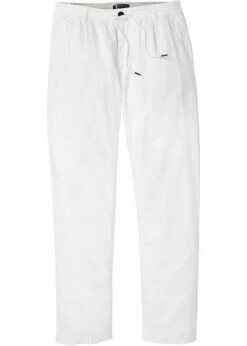 Pantalon Chino En Lin Majoritaire Avec Taille Extensible Regular Fit, Straight