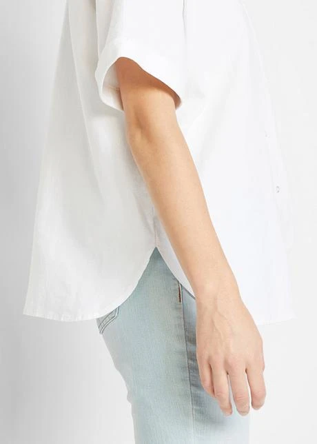 Chemisier Mi-manches Oversize Avec Lin 8 Chemisier Mi-manches Oversize Avec Lin - Afbeelding 6