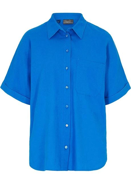 Chemisier Mi-manches Oversize Avec Lin 9 Chemisier Mi-manches Oversize Avec Lin - Afbeelding 7