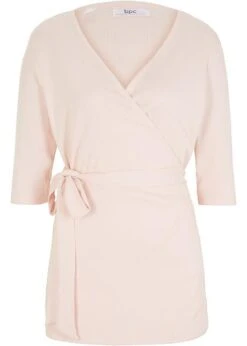 Gilet Cache-cœur Côtelé, Manches 1/2